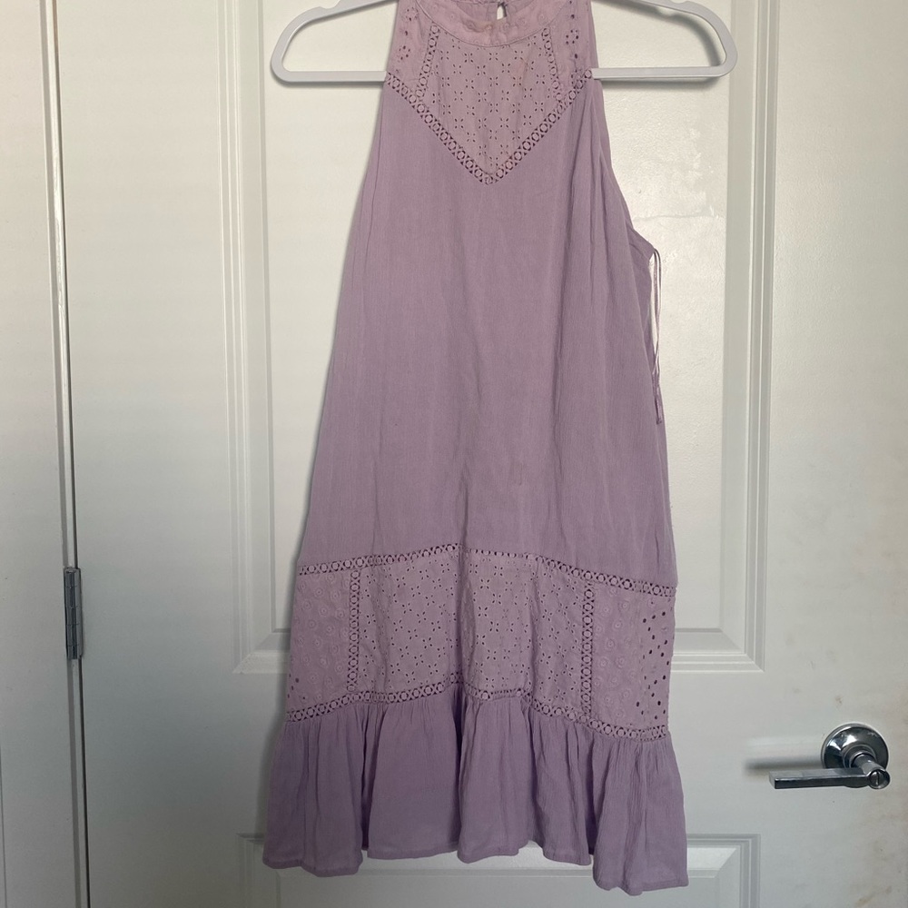 lavender francescas dress, high neck line. small